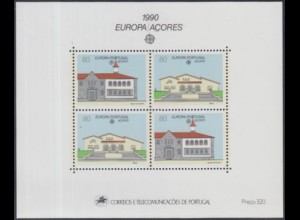 Portugal-Azoren Mi.Nr. Block 11 Europa 90, Postalische Einrichtungen, Postämter