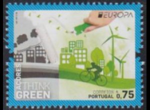 Portugal-Azoren Mi.Nr. 614 Europa 16, Umweltbewusst leben, V.Grau z.Grün (0,75)