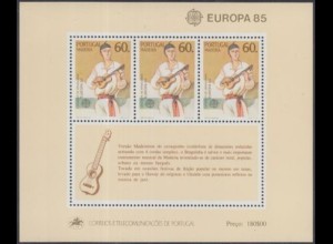 Portugal-Madeira Mi.Nr. Block 6 Europa 85, Europ.Jahr der Musik, Gitarre