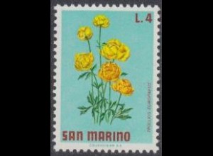 San Marino Mi.Nr. 987 Blumen, Trollblume (4)