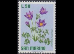 San Marino Mi.Nr. 991 Blumen, Kuhschelle (50)