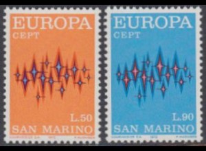San Marino Mi.Nr. 997-98 Europa 72, Sterne (2 Werte)