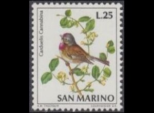 San Marino Mi.Nr. 1009 Vögel, Hänfling (25)