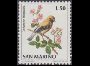 San Marino Mi.Nr. 1010 Vögel, Steinschmätzer (50)