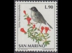 San Marino Mi.Nr. 1011 Vögel, Grasmücke (90)
