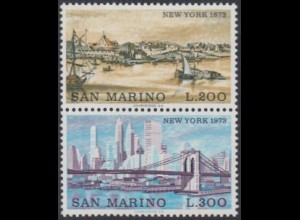San Marino Mi.Nr. Zdr.1025+26 Weltstädte, New York (senkr.Paar)