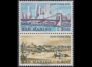 San Marino Mi.Nr. Zdr.1026+25 Weltstädte, New York (senkr.Paar)
