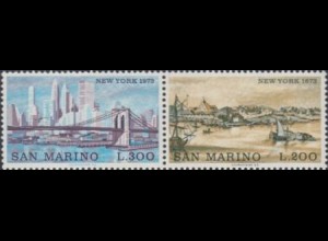 San Marino Mi.Nr. Zdr.1026+25 Weltstädte, New York (waager.Paar)
