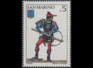 San Marino Mi.Nr. 1046 Historische Uniformen, Wappen, Armbrustschütze (5)