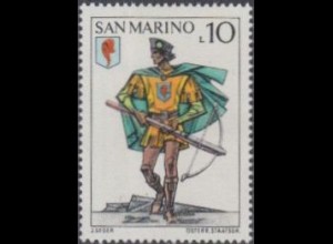 San Marino Mi.Nr. 1047 Historische Uniformen, Wappen, Armbrustschütze (10)