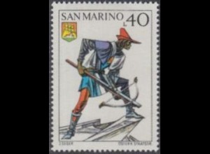 San Marino Mi.Nr. 1051 Historische Uniformen, Wappen, Armbrustschütze (40)