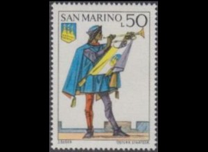 San Marino Mi.Nr. 1052 Historische Uniformen, Wappen, Trompeter (50)
