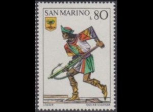 San Marino Mi.Nr. 1053 Historische Uniformen, Wappen, Armbrustschütze (80)