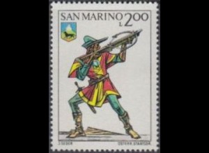 San Marino Mi.Nr. 1054 Historische Uniformen, Wappen, Armbrustschütze (200)