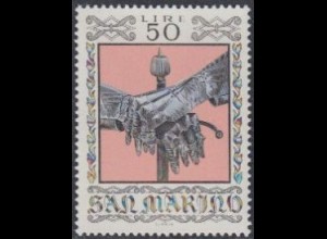 San Marino Mi.Nr. 1064 Rüstungshandschuhe, Schwert (50)