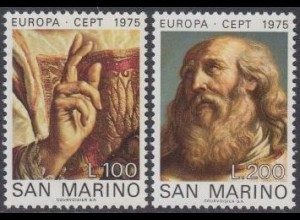 San Marino Mi.Nr. 1088-89 Europa 75, Gemälde von Guercino (2 Werte)