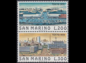 San Marino Mi.Nr. Zdr.1097+98 Weltstädte, Tokio (senkr.Paar)