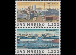 San Marino Mi.Nr. Zdr.1098+97 Weltstädte, Tokio (senkr.Paar)