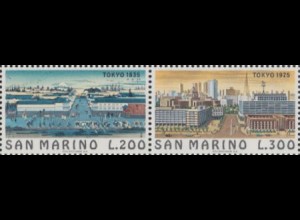 San Marino Mi.Nr. Zdr.1097+98 Weltstädte, Tokio (waager.Paar)