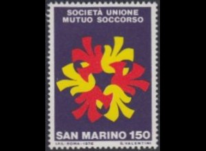 San Marino Mi.Nr. 1121 100Jahre Versicherungsgenossenschaft SUMS, Tauben (150)
