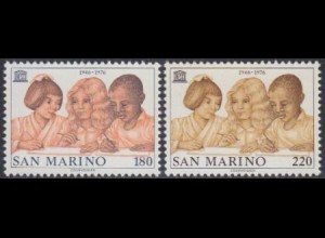 San Marino Mi.Nr. 1123-24 30Jahre UNESCO, Schreibende Kinder (2 Werte)