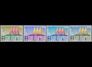 San Marino Mi.Nr. 1127-30 Briefmarkenausst. SAN MARINO '77, Monte Titano (4 W.)