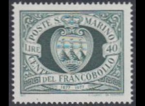 San Marino Mi.Nr. 1139 100Jahre Briefmarken v.San Marino, Wappen (40)