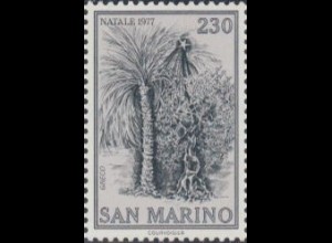 San Marino Mi.Nr. 1151 Weihnachten, Palme, Komet, Zeichg.v.Emilio Greco (230)