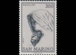 San Marino Mi.Nr. 1152 Weihnachten, Engel, Zeichg.v.Emilio Greco (300)