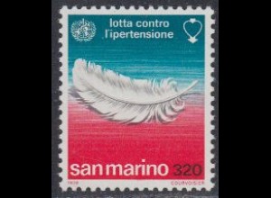 San Marino Mi.Nr. 1153 Weltgesundheitstag, Bluthochdruckkampagne (320)