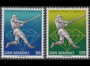 San Marino Mi.Nr. 1154-55 Baseball-WM (2 Werte)
