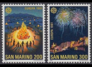 San Marino Mi.Nr. 1225-26 Europa 81, Folklore (2 Werte)