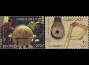 San Marino Mi.Nr. 2609-10 450.Geb.Galileo Galilei (2 Werte)