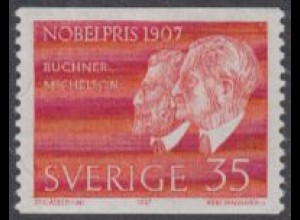 Schweden Mi.Nr. 596A Nobelpreis 1907, Buchner und Michelson (35)
