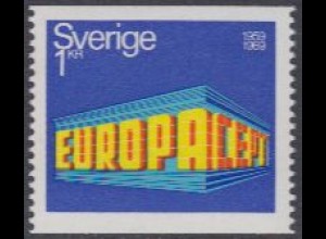 Schweden Mi.Nr. 635A Europa 69, EUROPA+CEPT in Tempelform (1)