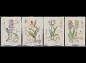 Schweden Mi.Nr. 1205-08 Wilde Orchideen (4 Werte)