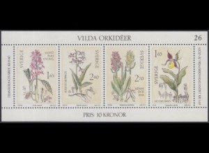 Schweden Mi.Nr. Block 10 Wilde Orchideen