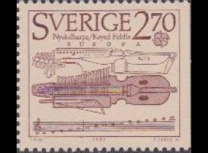 Schweden Mi.Nr. 1329Dr Europa 85, Jahr d.Musik, Schlüsselfiedel (2)