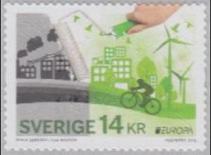 Schweden MiNr. 3093 Europa 16, Umweltbewusst leben, Von Grau zu Grün, skl (14)