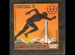 Senegal Mi.Nr. 604 Olympia 76, Laufen, Olymp.stad.Montreal,geschnitten (1500Fr)