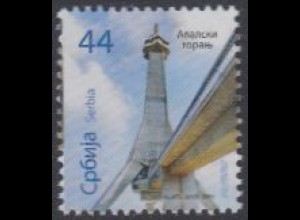 Serbien Mi.Nr. 390 II Freim. Fernsehturm Avala, 2013 (44)