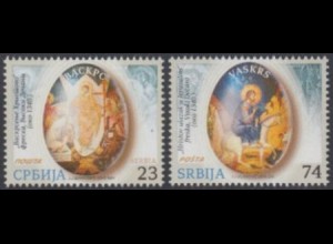 Serbien Mi.Nr. 591-92 Ostern, Fresken (2 Werte)