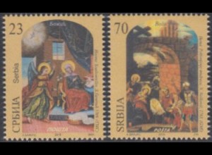 Serbien Mi.Nr. 626-27 Weihnachten, Ikonen (2 Werte)