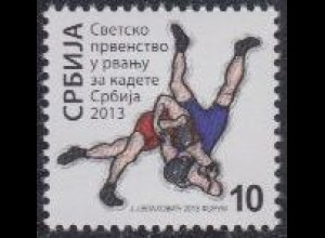 Serbien Zwangszuschlagsm.Mi.Nr. 59 WM im Ringen (10)