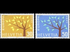 Schweiz Mi.Nr. 756-57 Europa 62, stilisierter Baum (2 Werte)
