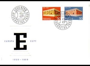 Schweiz Mi.Nr. 900-01 Europa 69, Buchstaben in Tempelform (2 Werte)