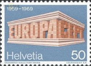 Schweiz Mi.Nr. 901 Europa 69, Buchstaben in Tempelform (50)