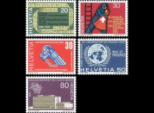 Schweiz Mi.Nr. 918-22 Jahresereignisse 1970 (I) (5 Werte)