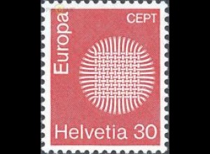 Schweiz Mi.Nr. 923 Europa 70, Flechtwerk als Sonnensymbol (30)