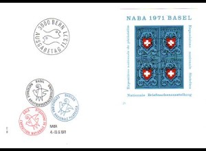 Schweiz Mi.Nr. Block 21 Nat. Briefmarkenausstellung NABA 1971 Basel